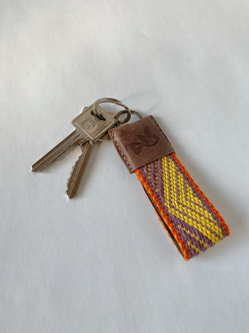 TEXTILE KEYCHAIN - naturally dyed, handwoven